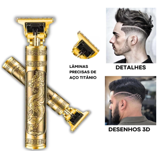 CortaFácil Retro T9 – Máquina de Cortar Cabelo Dragão