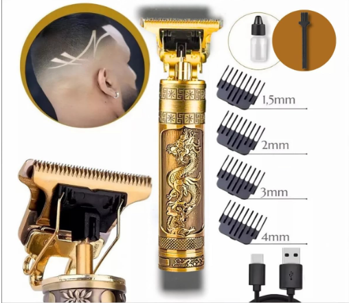 CortaFácil Retro T9 – Máquina de Cortar Cabelo Dragão