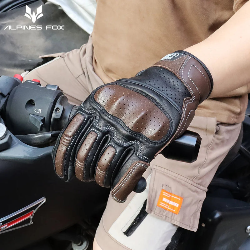 Iron Classic – Luvas Vintage em Couro Genuíno